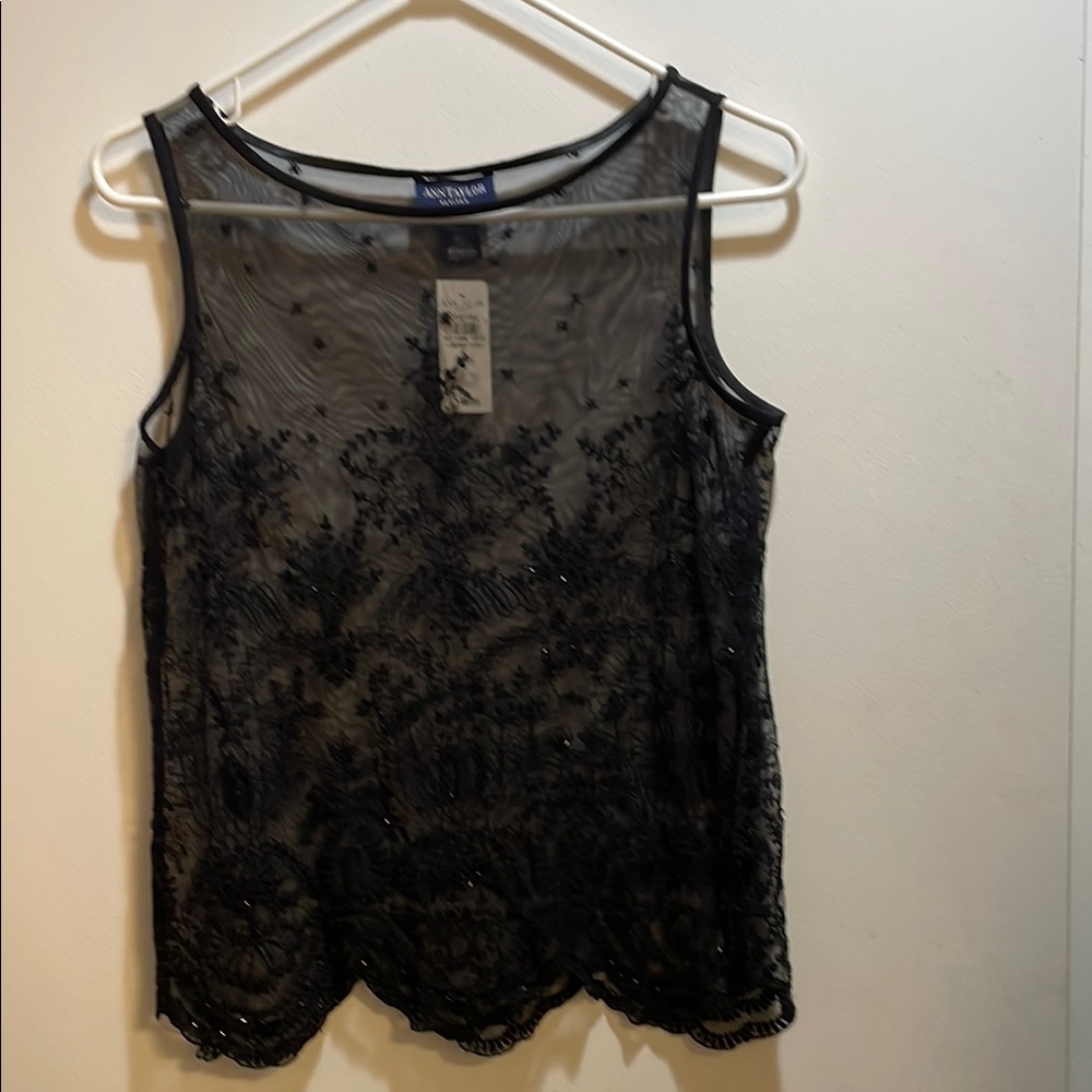Ann Taylor Black Blouse Elegant Top